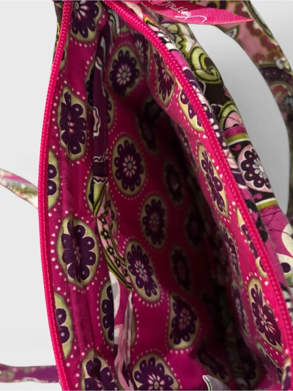 Vera Bradley Hot Pink Paisley Quilted Crossbody Bag